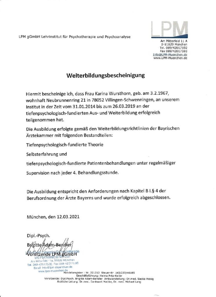 thumbnail of Tiefenpsychologisch-fundierter Psychotherapie