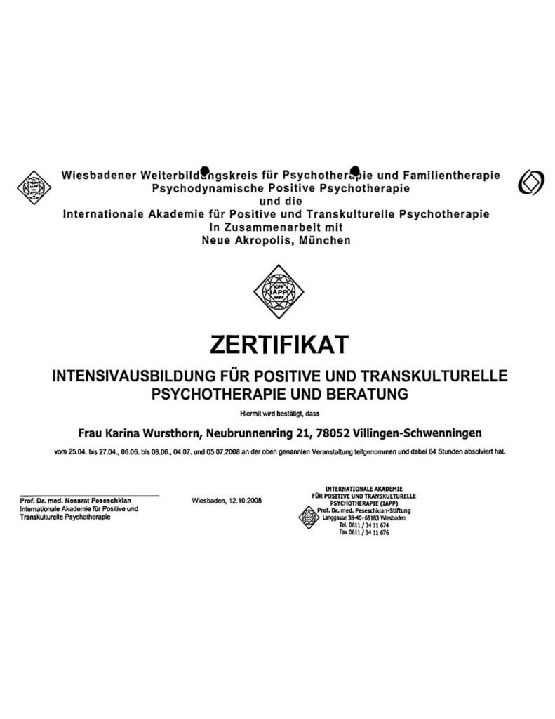 thumbnail of Positive und transkulturelle Psychotherapie